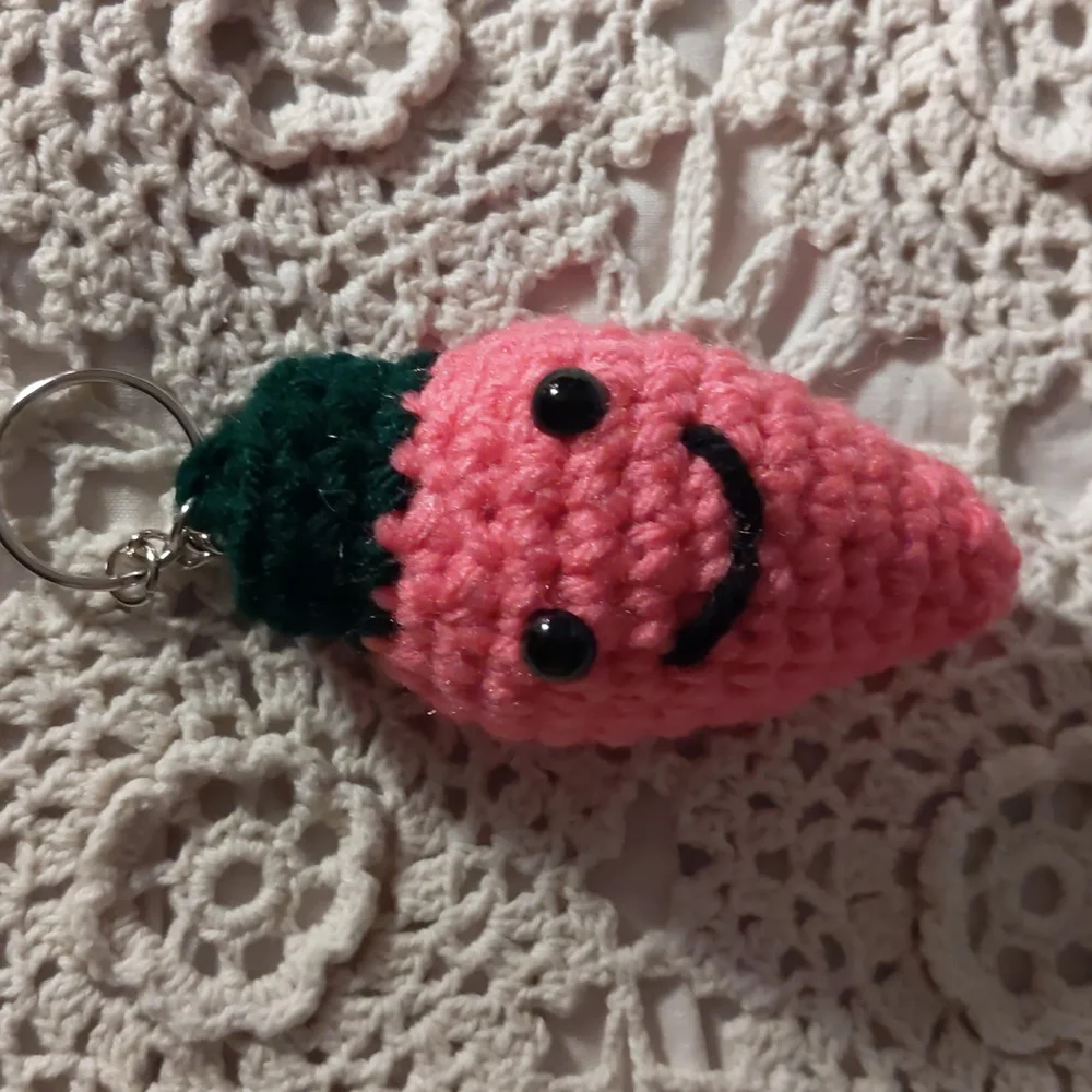Christmas Lightbulb Crochet Plush Amigurumi Keychain Hand Designed